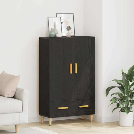 Highboard Sort eg 70 x 31 x 115 cm Konstrueret træ