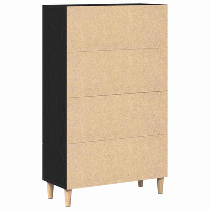Highboard Sort eg 70 x 31 x 115 cm Konstrueret træ