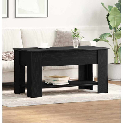 Sofabord Sort eg 101 x 49 x 52 cm Konstrueret træ