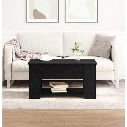Sofabord Sort eg 79 x 49 x 41 cm Konstrueret træ