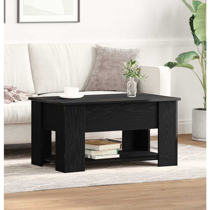 Sofabord Sort eg 79 x 49 x 41 cm Konstrueret træ