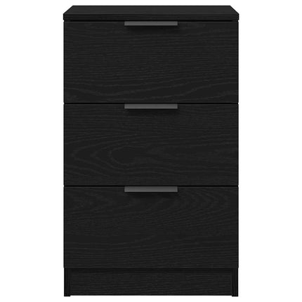 Natskab 2 pcs Sort eg 40 x 65 x 65 cm Konstrueret træ