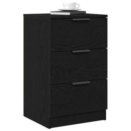 Natskab 2 pcs Sort eg 40 x 65 x 65 cm Konstrueret træ