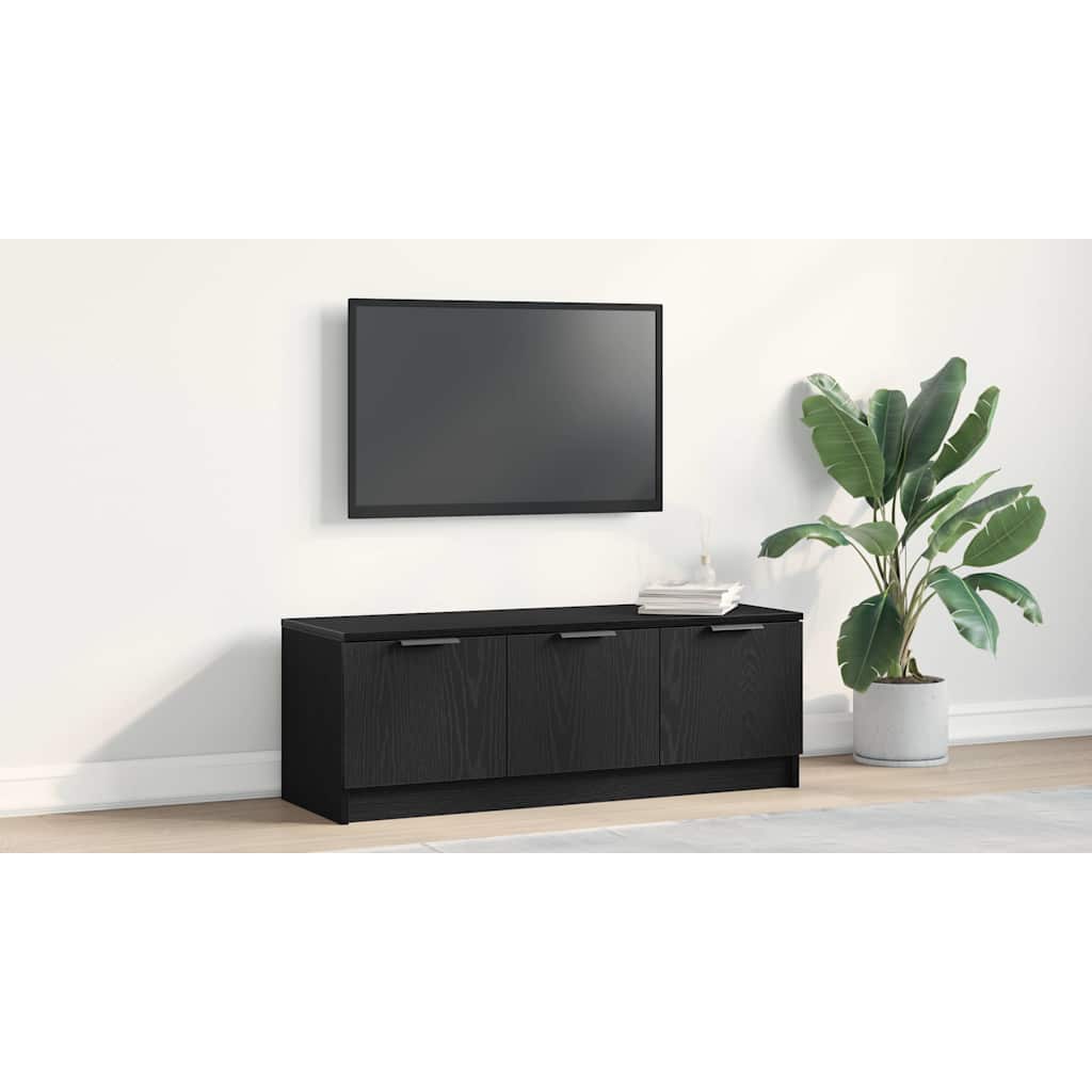 TV-skab Sort eg 102 x 35 x 36,5 cm Konstrueret træ
