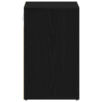 Sko skab 52 x 30 x 50,5 cm Konstrueret træ Sort eg