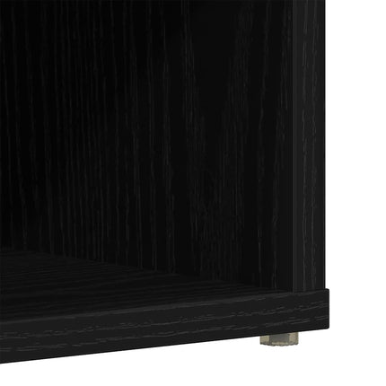 Sko skab 2 stk. 52 x 30 x 50,5 cm Konstrueret træ Sort eg