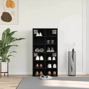 Sko skab 2 pcs Sort eg 52 x 30 x 50,5 cm Konstrueret træ