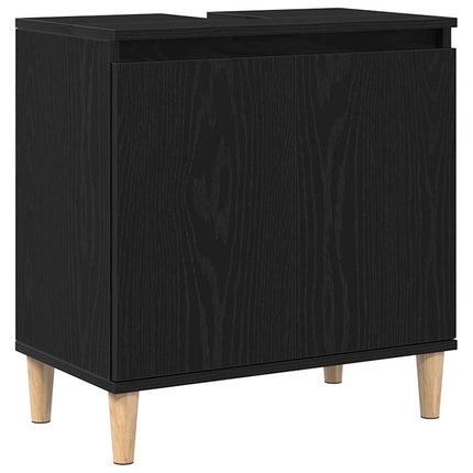 Badeværelsesskabsunder Sort eg 58 x 33 x 60 cm Konstrueret træ