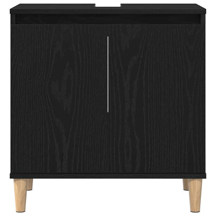 Badeværelsesskabsunder Sort eg 58 x 33 x 60 cm Konstrueret træ