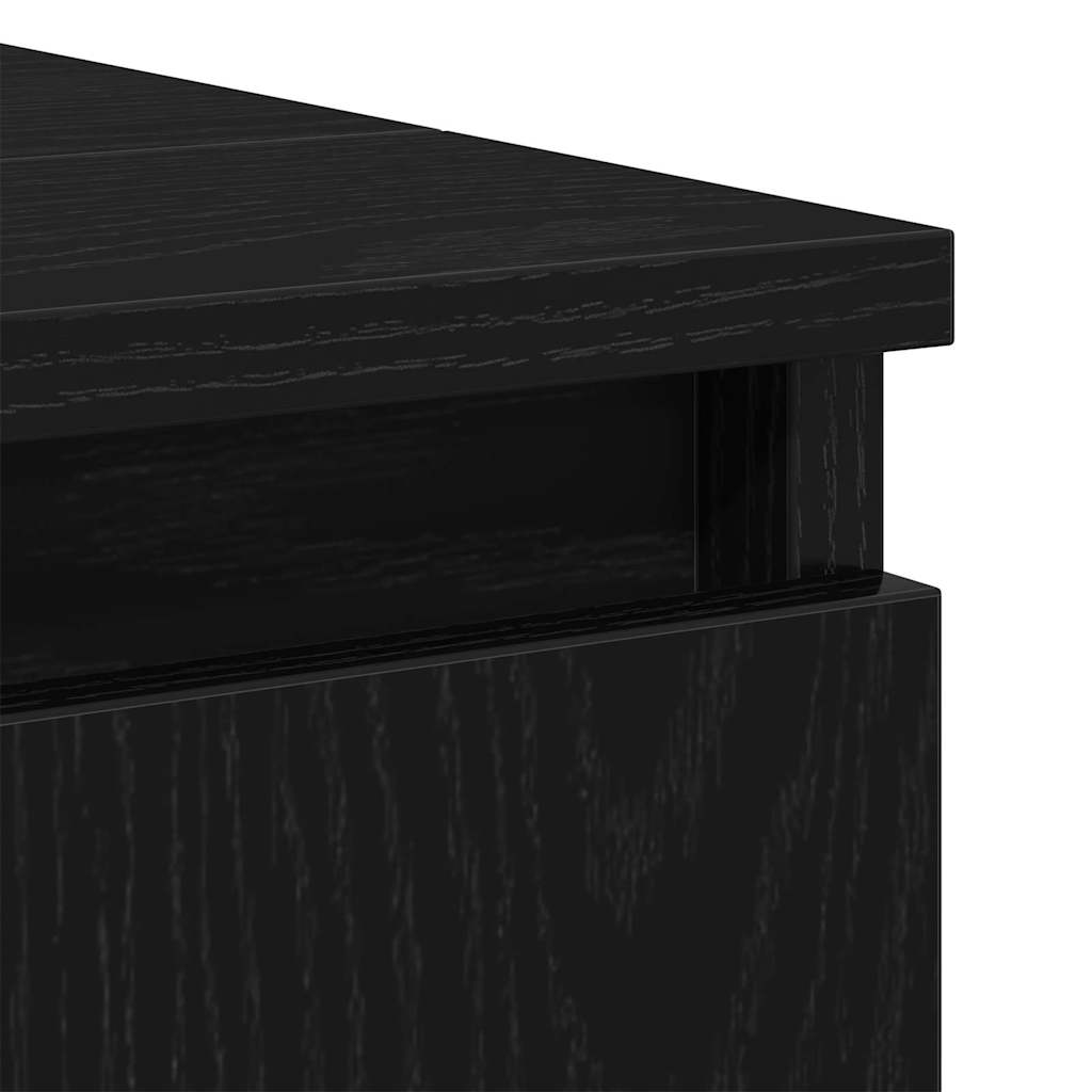 Badeværelsesskabsunder Sort eg 58 x 33 x 60 cm Konstrueret træ