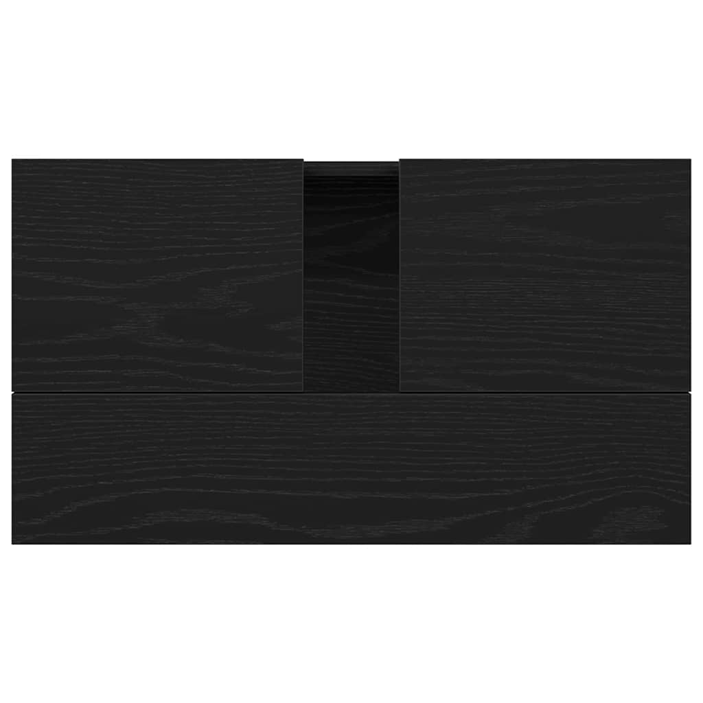 Badeværelsesskabsunder Sort eg 58 x 33 x 60 cm Konstrueret træ