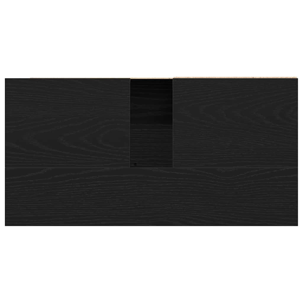 Badeværelsesskab Sort eg 65 x 33 x 60 cm Konstrueret træ