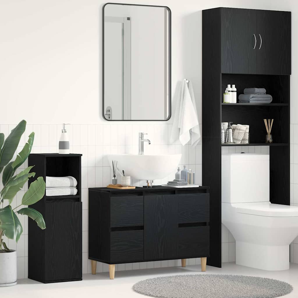 Badevrelsesskabsunder Sort eg 80 x 33 x 60 cm Konstrueret tr