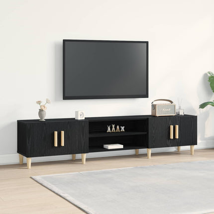 TV-skab Sort eg 180 x 31,5 x 40 cm Konstrueret træ