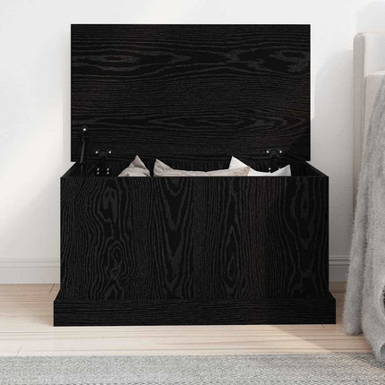 Opbevaringskasse Sort eg 70 x 40 x 38 cm Konstrueret træ