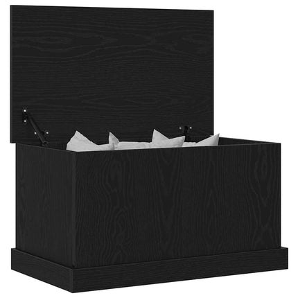 Opbevaringskasse Sort eg 70 x 40 x 38 cm Konstrueret træ