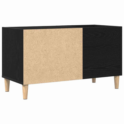 Pladeskab 84,5 x 38 x 48 cm Konstrueret træ Sort eg