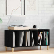Pladeskab med hylde Sort eg 100 x 38 x 48 cm Konstrueret træ