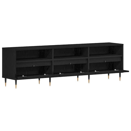 TV-skab 150 x 30 x 44,5 cm Sort eg Konstrueret træ