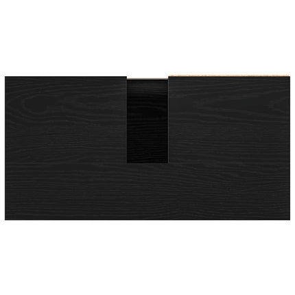 Badeværelsesskab Sort eg 65 x 33 x 60 cm Konstrueret træ