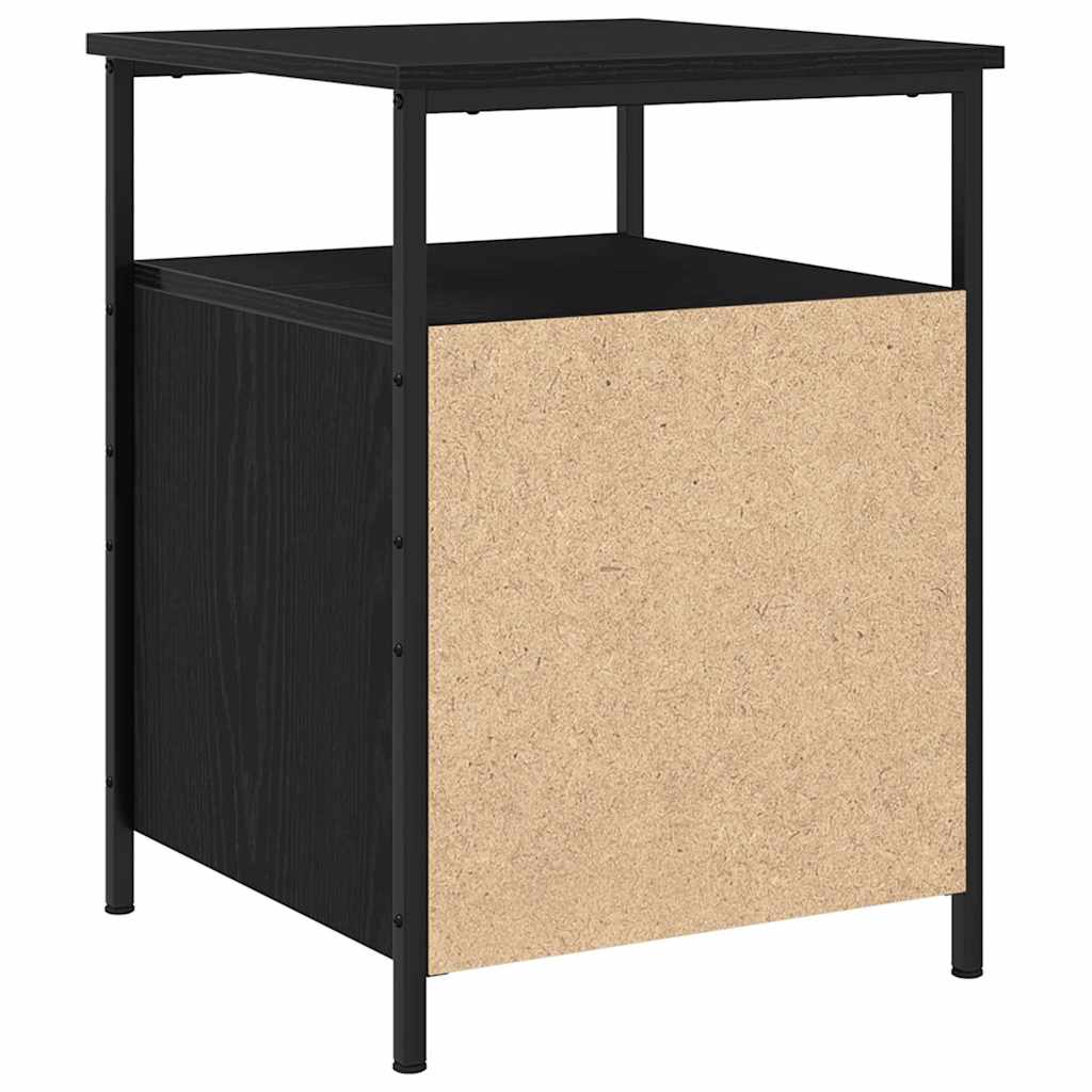 Natskab 2 pcs Sort eg 34 x 35,5 x 50 cm Konstrueret træ