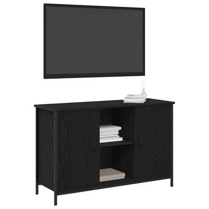 TV-møbelsæt 101 x 35 x 65 cm Sort eg Konstrueret træ
