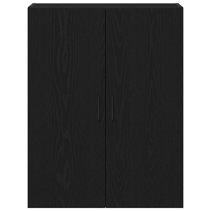 Væghængt skab Sort eg 69,5 x 34 x 90 cm Konstrueret træ
