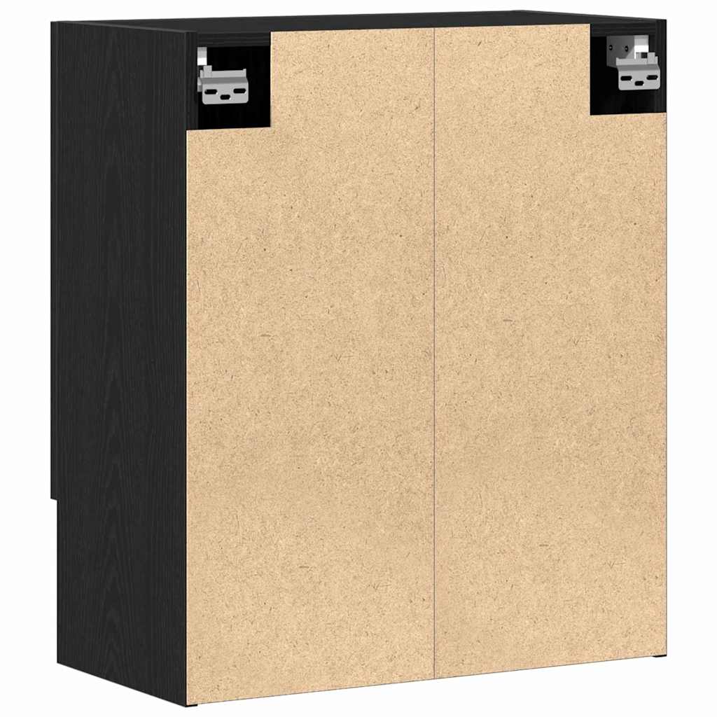Væghængt skab Sort eg 60 x 31 x 70 cm Konstrueret træ