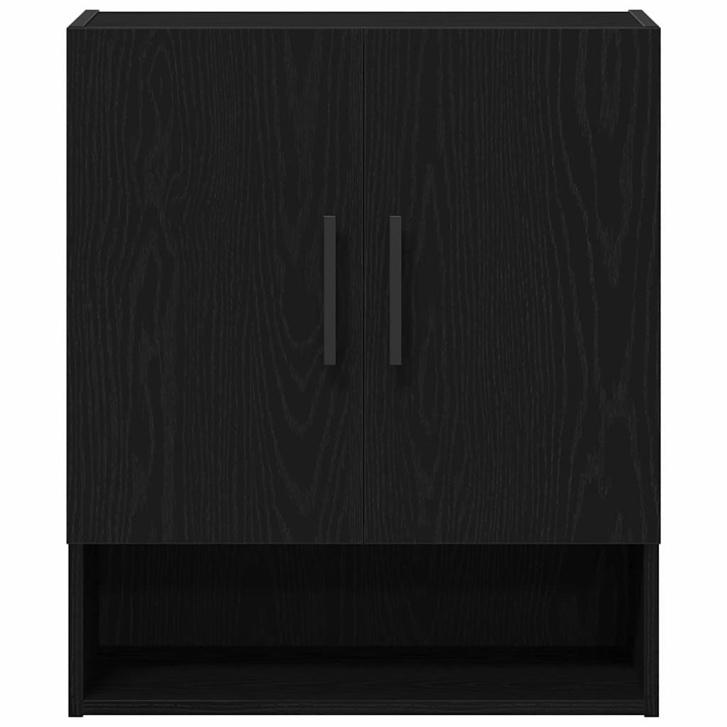 Væghængt skab Sort eg 60 x 31 x 70 cm Konstrueret træ