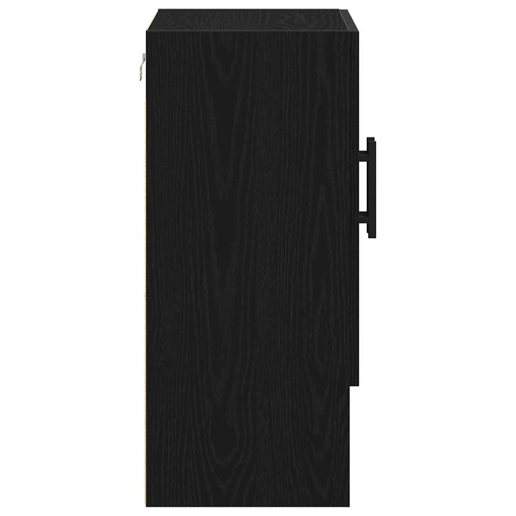 Væghængt skab Sort eg 60 x 31 x 70 cm Konstrueret træ