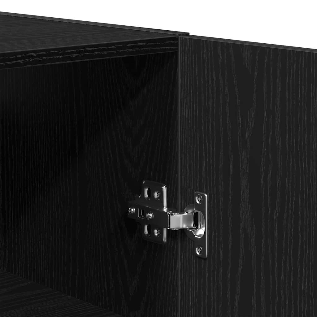 Væghængt skab Sort eg 60 x 31 x 60 cm Konstrueret træ