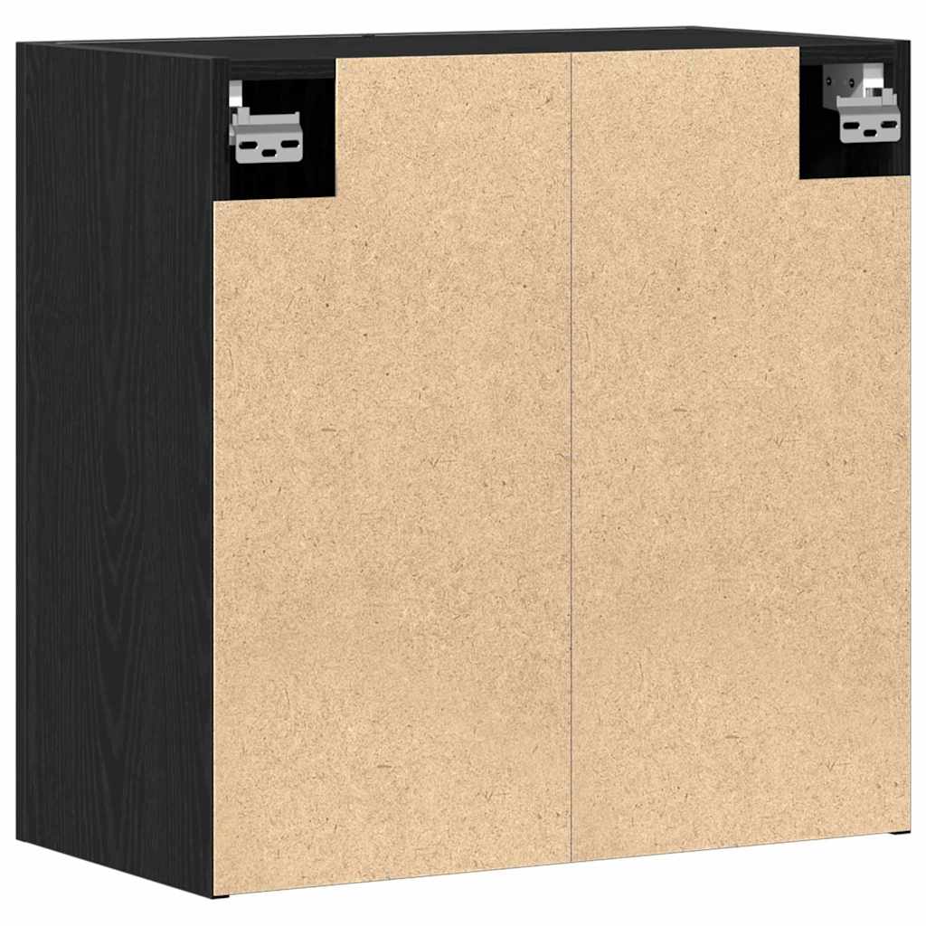 Væghængt skab Sort eg 60 x 31 x 60 cm Konstrueret træ