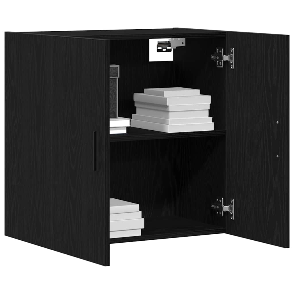 Væghængt skab Sort eg 60 x 31 x 60 cm Konstrueret træ
