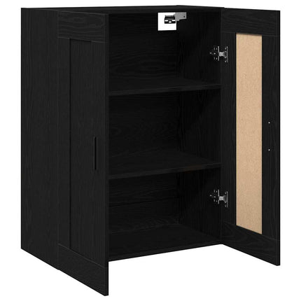 Væghængt skab Sort eg 69,5 x 34 x 90 cm Konstrueret træ