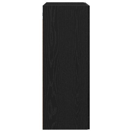 Væghængt skab Sort eg 69,5 x 34 x 90 cm Konstrueret træ