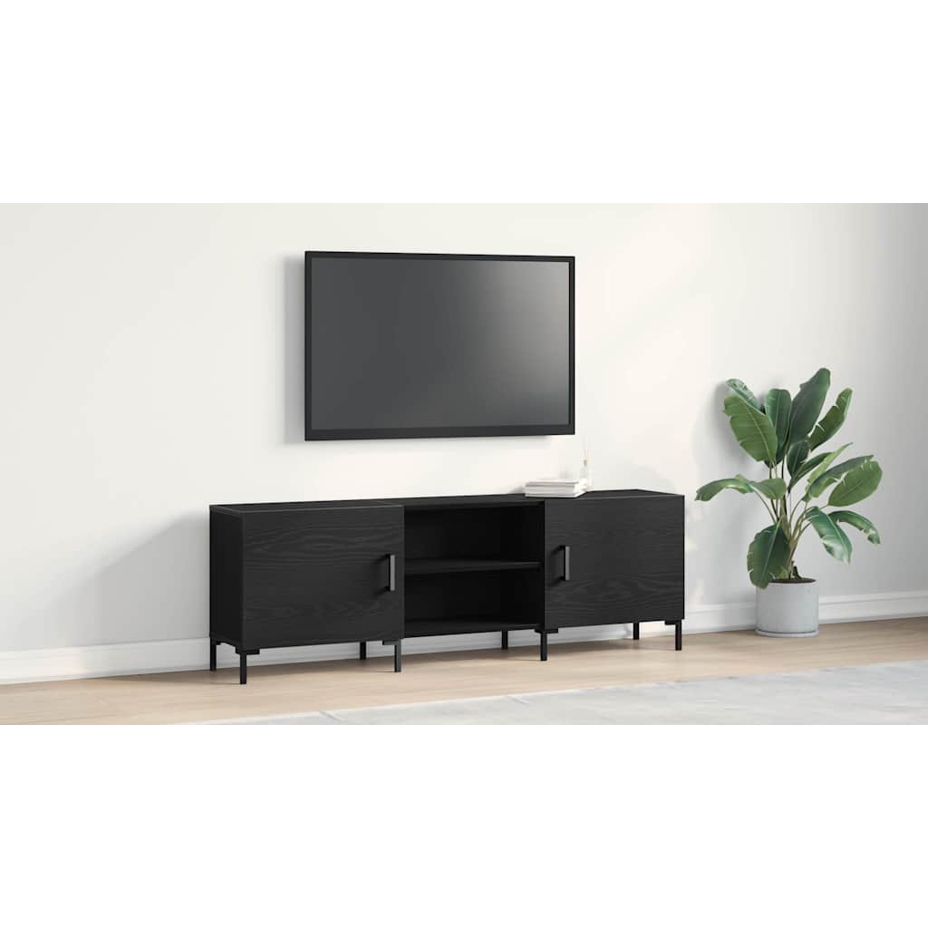 TV-møbelsæt Sort eg 150 x 30 x 50 cm Konstrueret træ