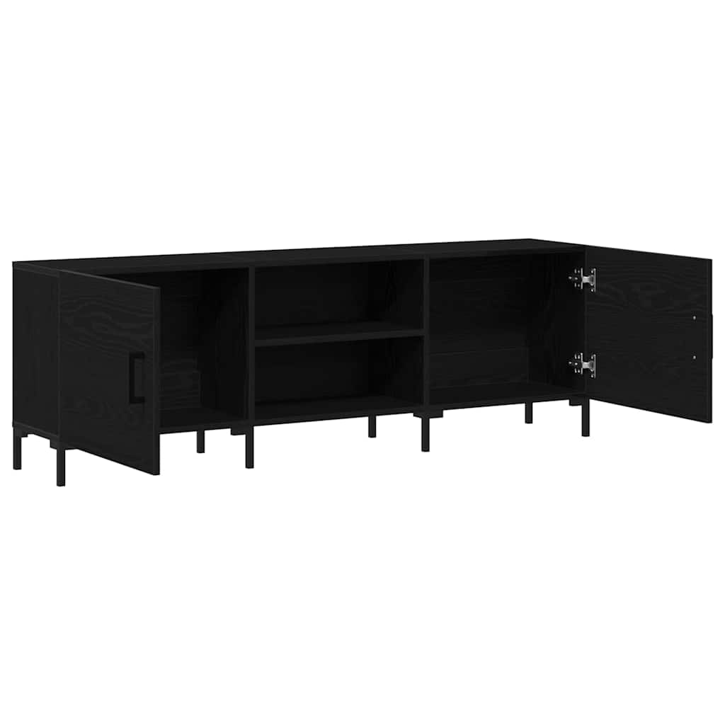 TV-møbelsæt Sort eg 150 x 30 x 50 cm Konstrueret træ