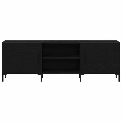 TV-møbelsæt 150 x 30 x 50 cm Sort eg Konstrueret træ