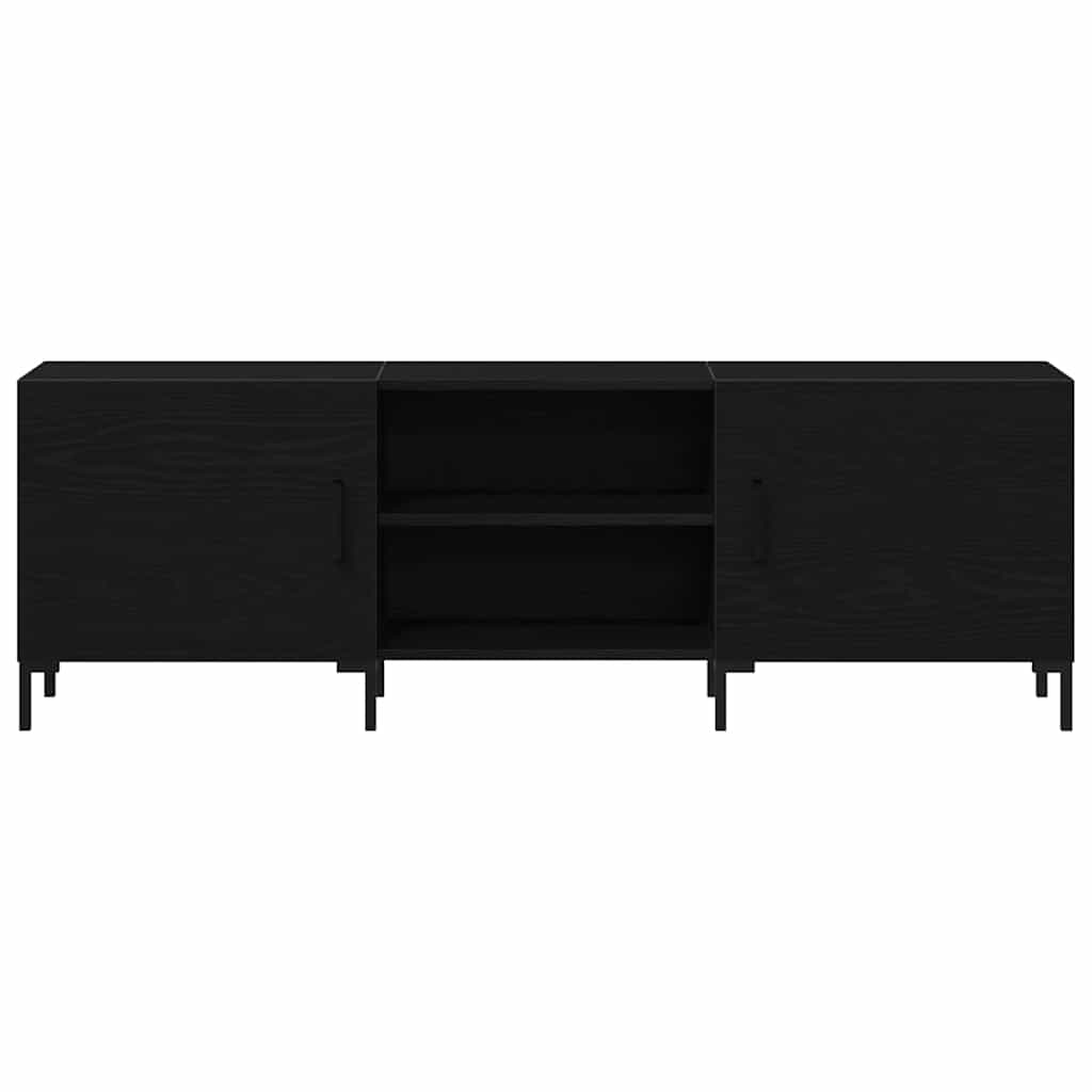 TV-møbelsæt Sort eg 150 x 30 x 50 cm Konstrueret træ