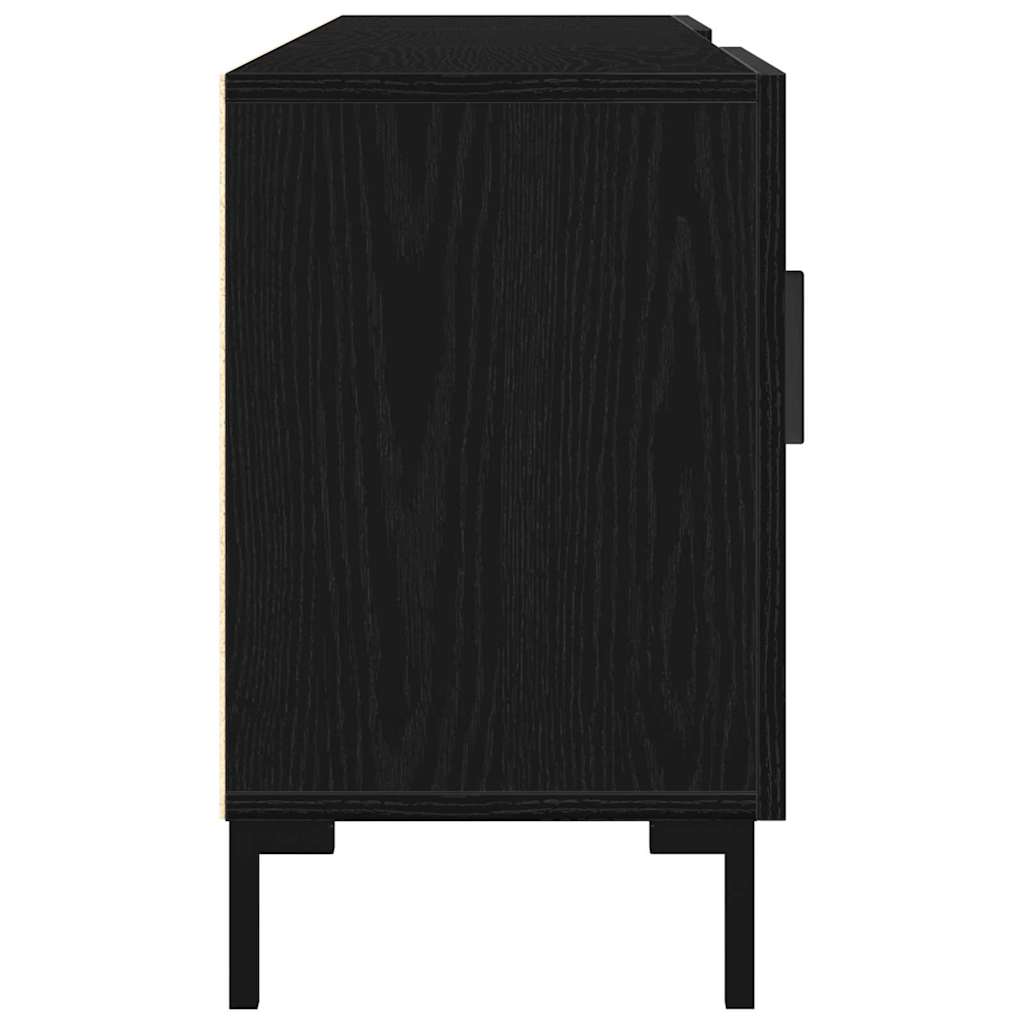TV-møbelsæt Sort eg 150 x 30 x 50 cm Konstrueret træ
