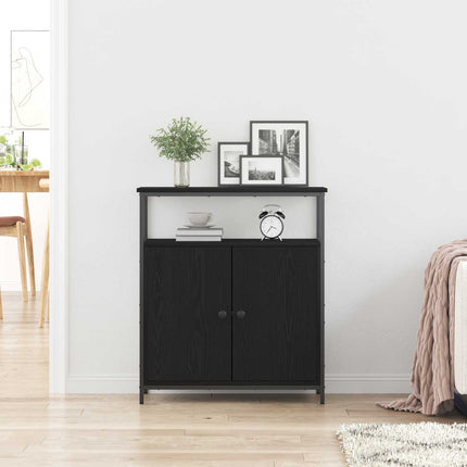 Sideboard Sort eg 70 x 30 x 80 cm Konstrueret træ