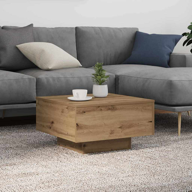 Sofabord Artisan Egetræ 55 x 55 x 31 cm Konstrueret træ