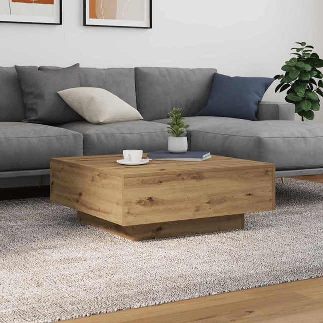Sofabord Artisan Egetræ 80 x 80 x 31 cm Konstrueret træ