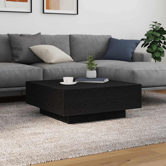 Sofabord Sort eg 80 x 80 x 31 cm Konstrueret træ