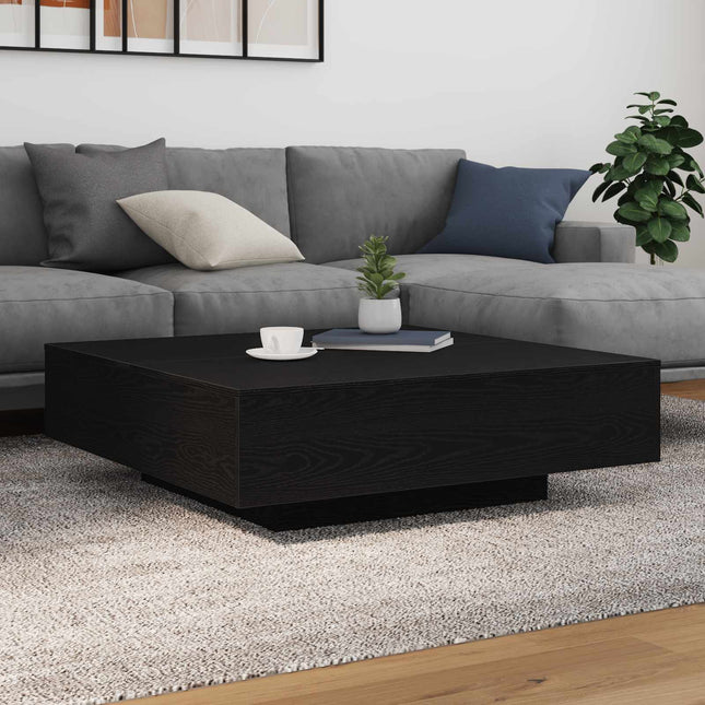 Sofabord Sort eg 100 x 100 x 31 cm Konstrueret træ