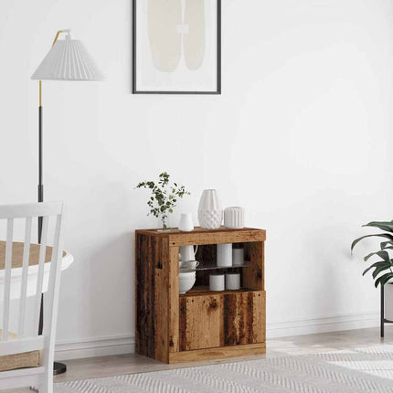 LED Sideboard Brun 60,5 x 37 x 67 cm Konstrueret træ