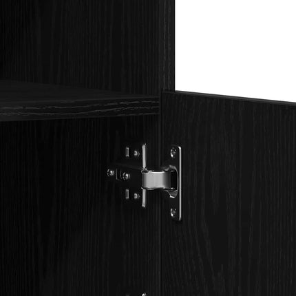 LED Sideboard Sort 60,5 x 37 x 67 cm Konstrueret træ