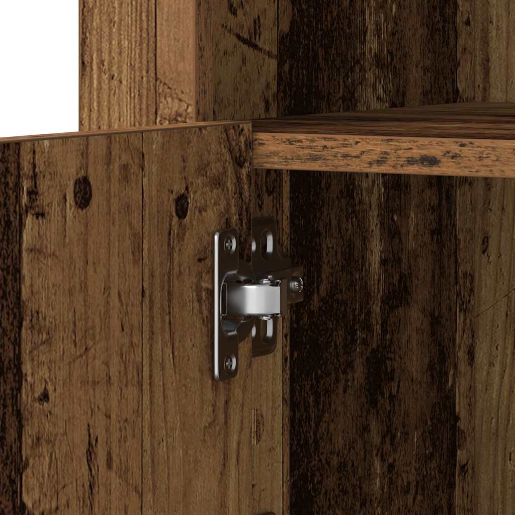 LED Sideboard Gammelt træ 41 x 37 x 67 cm Konstrueret træ