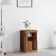 LED Sideboard Gammelt træ 41 x 37 x 67 cm Konstrueret træ