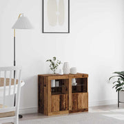 LED Sideboard 2 pcs Gammelt træ 41 x 37 x 67 cm Konstrueret træ
